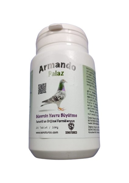 Yavru Güvercinler Için Yavru Hapı ve Performans Armando Palaz 300 Tablet Yavru Büyütme Hapı