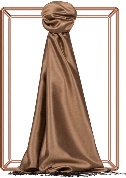 Sütlü Kahve Ipekevi Çift Taraflı Ipek Şal 927