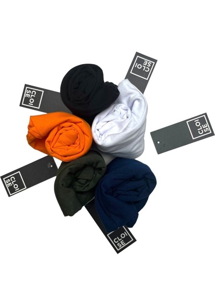 Çocuk Basic T-Shirt Unisex %100 Pamuk Kısa Kol Günlük Kullanım İçin 5'li Paket modelleri