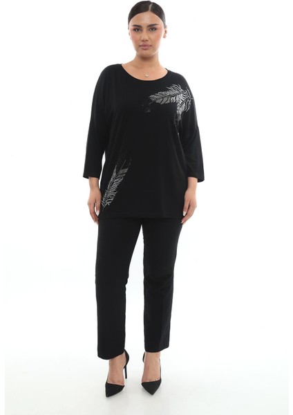 Yaprak Desenli Çeyrek Kol Viskon fiyatları