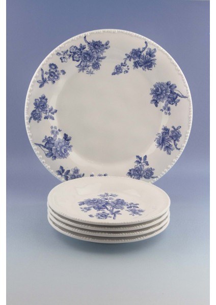 Inci Serisi Blue Blanc 5 Parça Porselen Pasta Takımı modelleri