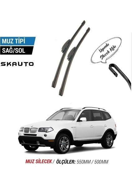 Bmw X3 Ön Cam Muz Silecek Takımı (2003-2010)