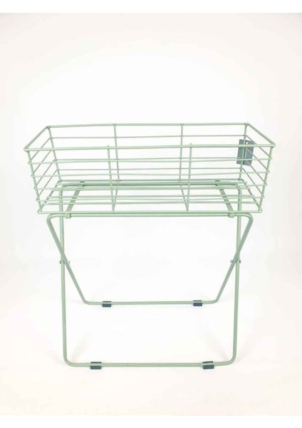 Tekli Metal Ayaklı Sepet Çiçek Saksılığı