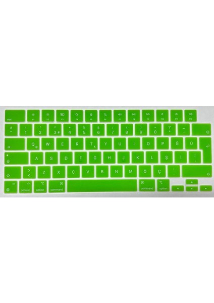 Macbook Pro 14.2 Inç 2025 A3185 A3401 M4 Işlemcili Uyumlu Türkçe Q Silikon Klavye Koruyucu