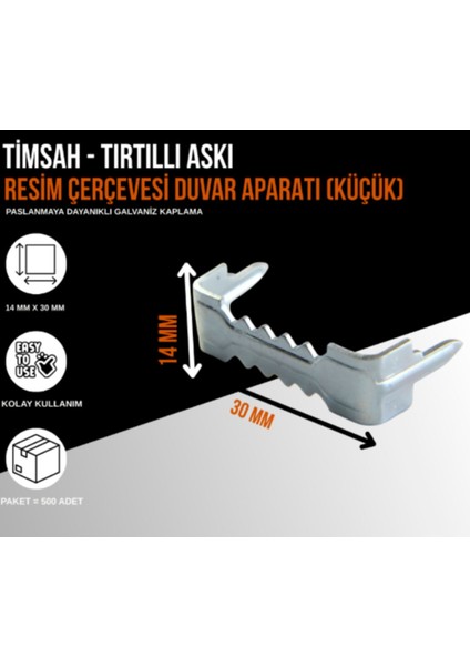 Çakmalı Çift Yönlü Timsah Tablo Askı Aparatı 100 Adet fiyatları