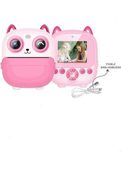 Dijital Video Fotoğraf App Destekli Çocuk Kamerası Termal Resim Kağıt Baskılı Yazıcı