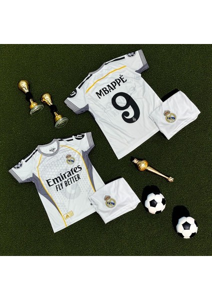 Real Madri’d Mbappe Al Üst Takım 2025/26 Sezon Futbol Çocuk Forması 2’li Set