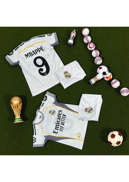 Real Madri’d Mbappe Al Üst Takım 2025/26 Sezon Futbol Çocuk Forması 2’li Set fiyatları