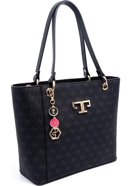 Kadın Omuz Çantası 1176-46280 Sılver Polo Bayan Çantası M178 Siyah-Mat Siyah modelleri