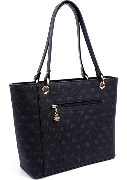 Kadın Omuz Çantası 1176-46280 Sılver Polo Bayan Çantası M178 Siyah-Mat Siyah indirimleri