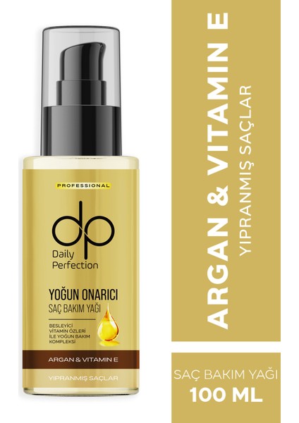 Saç Bakım Yağı Argan Yağlı ve E Vitaminli 100 ml