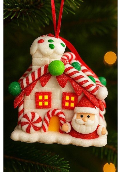 Işıklı Yılbaşı Süsü Dekor Noel Baba Figürlü Şeker Ever Ev modelleri