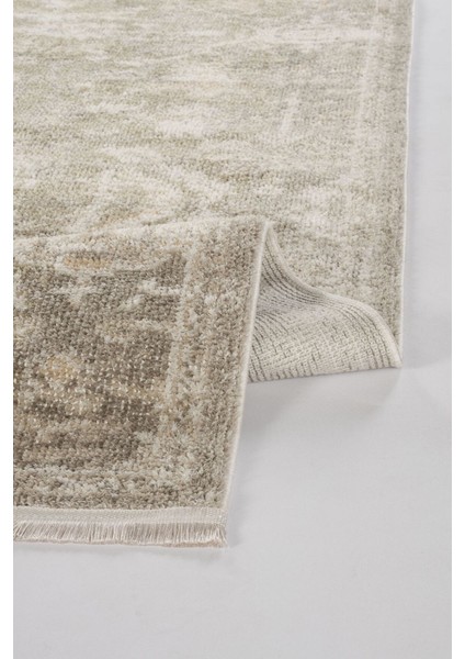 Lorenda LO 8441 Bej - Polyester Modern Antibakteriyel Dokuma Taban Halı