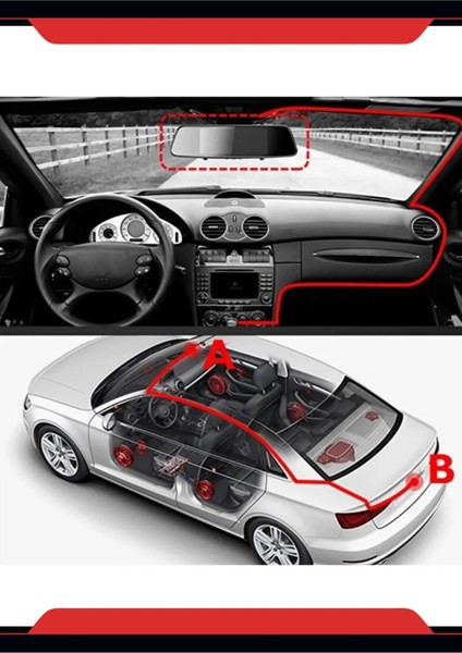 10 Inç Dikiz Aynası Araç Kamerası Full Hd 1080P Tam Ekran Dokunmatik Geri Görüş Kamerası fırsatları