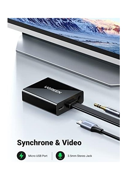 HDMI VGA Adaptörü 1080P Hdtv, Pc Dizüstü Bilgisayar, Chromebook, Raspberry Pi, MacBook Için Desteklenir modelleri