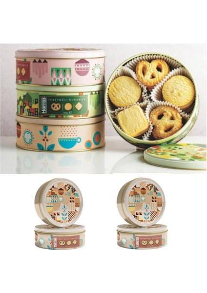 Tereyağlı Kurabiye Teneke Kutu 225 gr (2 Kutu 450gr)