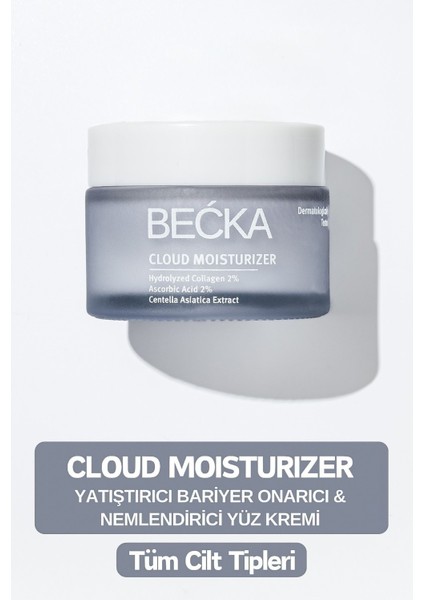 Su Bazlı Bariyer Onarıcı Cloud Moisturizer Yatıştırıcı Nemlendirici Yüz Kremi 50 ml Tüm Cilt Tipleri
