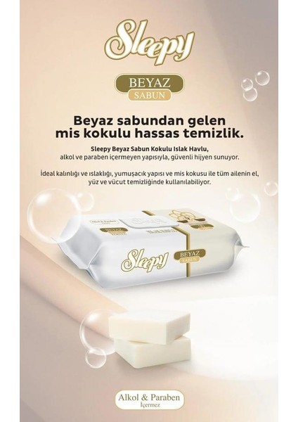 5 Al 4 Öde Sleepy Beyaz Sabun Kokulu Islak Havlu 90'lı ve Rosie modelleri
