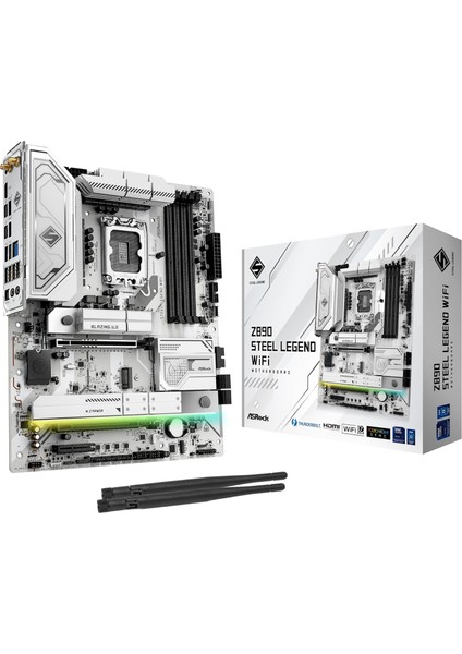 Z890 Steel Legend Wifi Atx Anakart Intel LGA1851, Ddr5, Gen5 M.2 Ssd, 8k 60Hz Hdmı, Wifi 7
