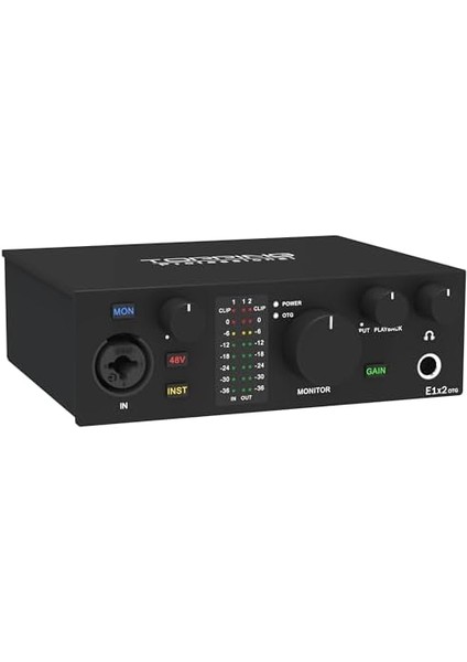 Professional E1X2 Otg | Black Yüksek Kalite Usb-C Ses Kartı: 1-Giriş/2-Çıkış 24BIT/192KHZ, 8...600OHM Arası Kulaklıklara Kadar Kullanılabilir. (Pc/mac/ios/android) modelleri