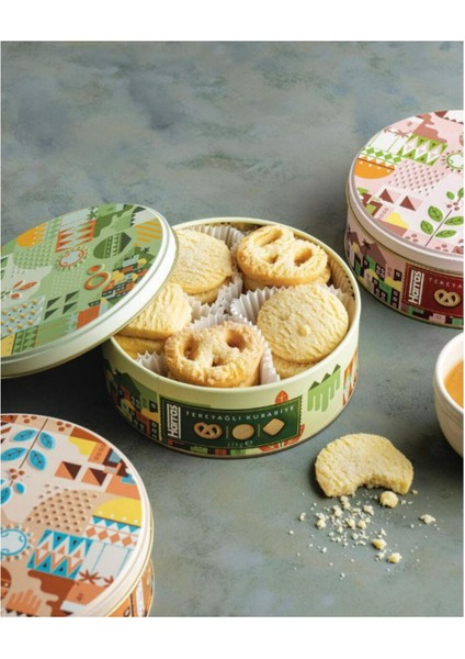 Tereyağlı Kurabiye Teneke Kutu 180 gr (3 Kutu 540gr) modelleri