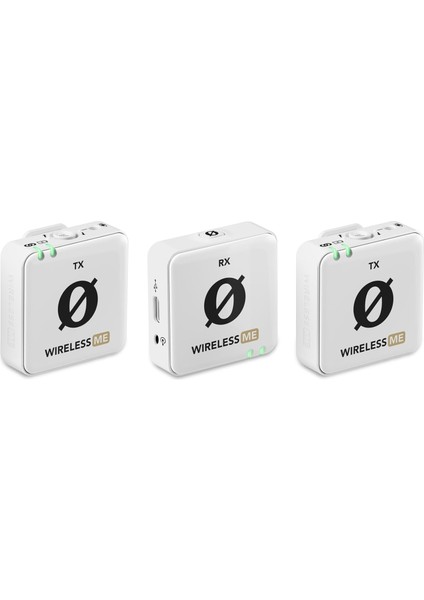 Wireless Me Dual, Dahili Mikrofonlu Kablosuz Mikrofon Seti, Gain Assist Teknoloji, 100 Metre Menzil - Beyaz