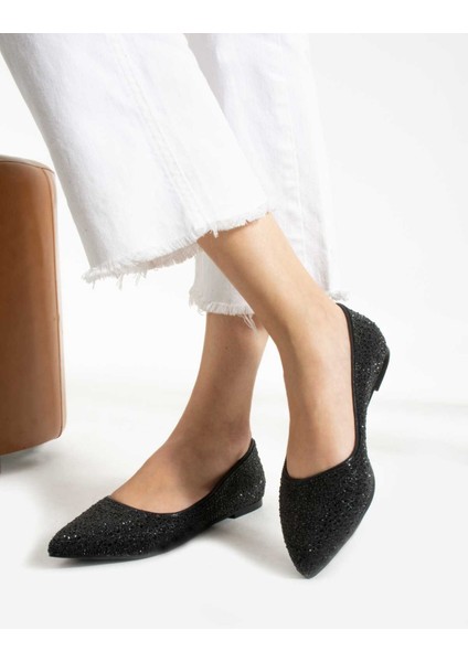 Taşlı Kauçuk Taban Babet 331-1454 Kadın Babet modelleri