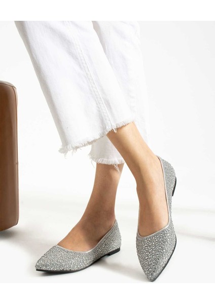 Taşlı Kauçuk Taban Babet 331-1454 Kadın Babet modelleri