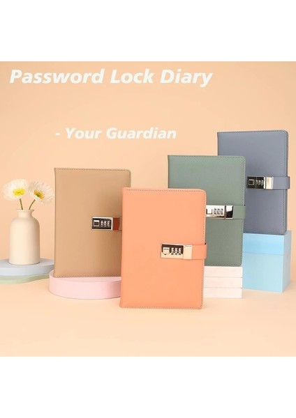 Kilitli Ajanda Günlük Not Defteri Notebook Açık Kahverengi Ithal Ürün