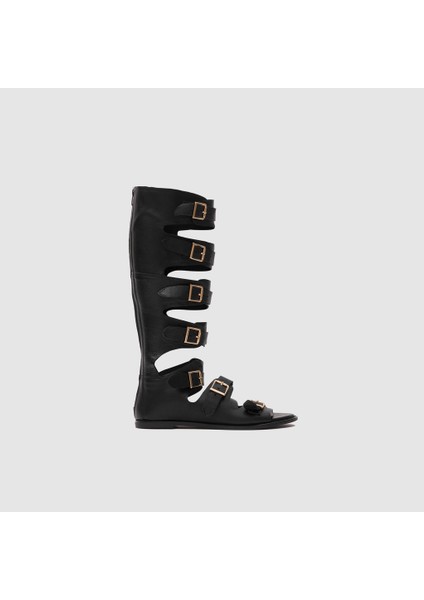 Kadın Gladyatör Sandalet [060208], Siyah, 38