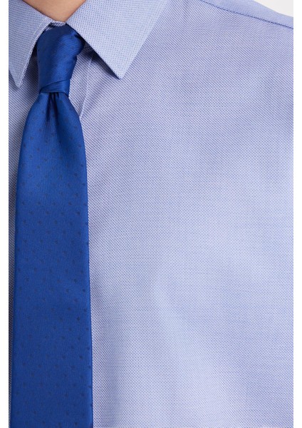 Regular Fit Saks Mavi Non-Iron %100 Pamuk Doğa Dostu Ekoteks Belgeli Ütü Gerektirmez Gömlek modelleri