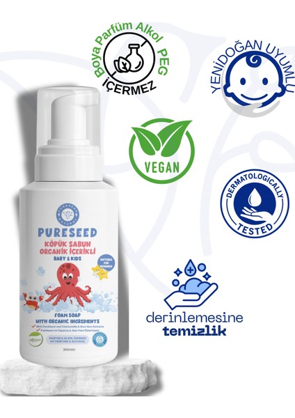 Organik İçerikli Bebek/çocuk Köpük Sabunu - Parfümsüz - 300 ml modelleri