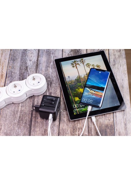 Uta-01 12W Evrensel Seyahat Adaptörü 2x Usb-A Port modelleri