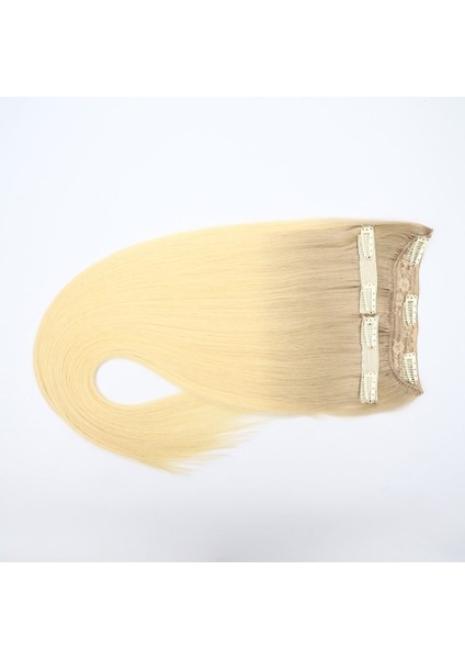 Yarım Ay - 3 Parça Gerçek Saç Ombreli - Küllü Platin 150 gr 70 cm fiyatları