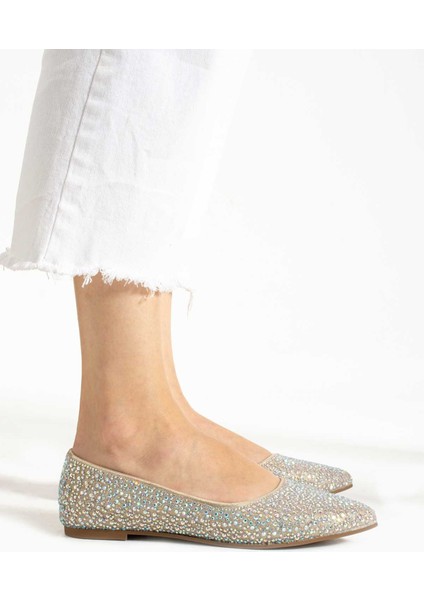 Taşlı Kauçuk Taban Babet 331-1454 Kadın Babet modelleri