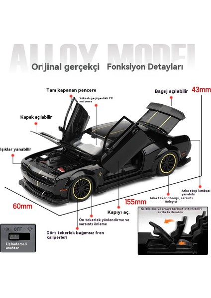 1/32 Çocuk Ses ve Işık Alaşımlı Araba Modeli Oyuncak (Yurt Dışından) indirimleri