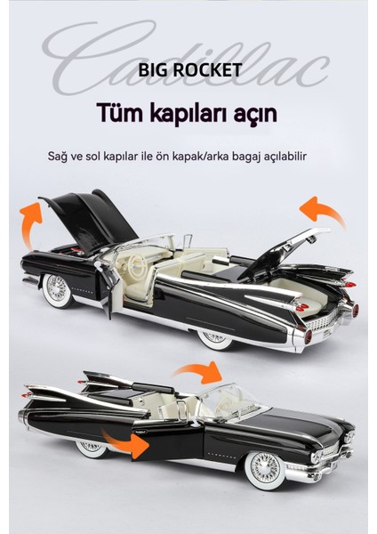 Araba Modeli 1:24 Caddy Büyük Roket Cabrio Alaşımlı Spor Araba Modeli Satılımlar (Yurt Dışından) fiyatları