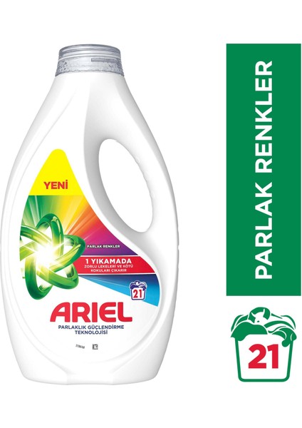 Sıvı Çamaşır Deterjanı Parlak Renkler 21 Yıkama