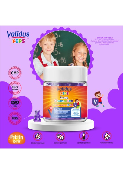 Kids Gummies Set - Multivitamin - Citicoline - Safari - Demir - Omega 3