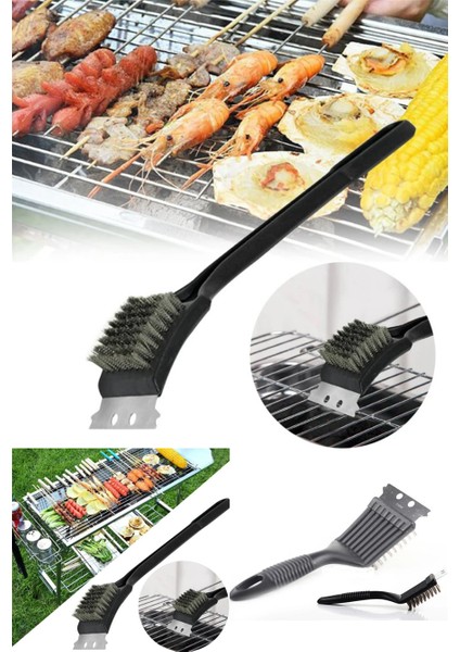 Mangal Bbq Izgara Temizlik Fırçası Paslanmaz Çelik Temizlik Fırçası
