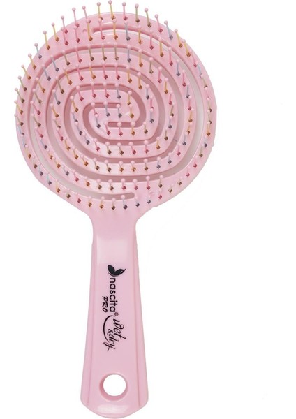 3D Flexi Kontrol Açma-Tarama Saç Fırçası Pembe -40