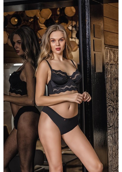 - Bralet Sütyen Külot Takım Siyah (MGP31621)