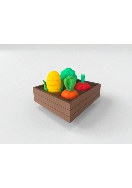 Sebze Bahçesi Oyuncağı - Mısır - Havuç - Turp Brokoli Hareketli Havuçlar - Dekoratif Ürün