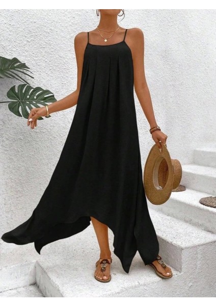 Kadın Ip Askılı V Yakalı Asimetrik Detaylı Aerobin Elbise fiyatları