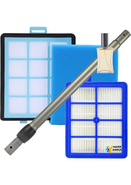 Philips Uyumlu Fc 8760 Süpürge Borusu Ön Filtre Filtre Hepa Filtresi Hediyeli