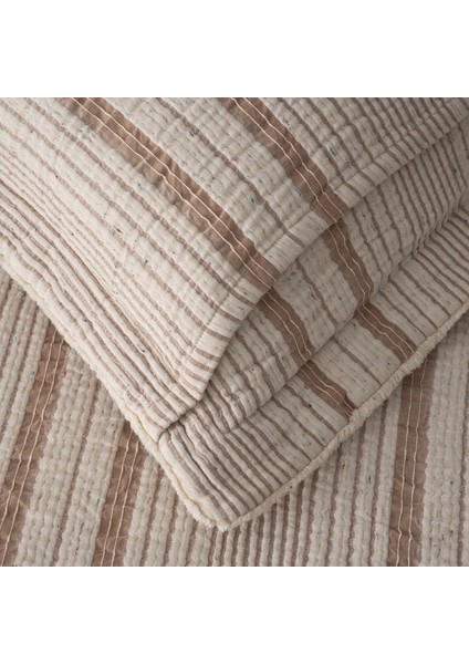 Hivda Çift Kişilik Yatak Örtüsü Organik Pamuk Müslin Dolgulu Terra 240X260 cm fırsatları