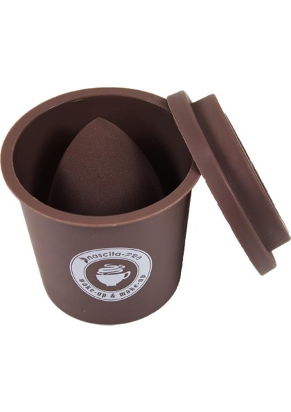 Coffee Espresso Makyaj Süngeri Kokusuz Hafif Tasarım Seyahat İçin Uygun Kahverengi fiyatları