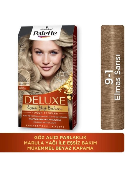 Deluxe 9-1 Elmas Sarısı Saç Boyası x 3 Adet fiyatları