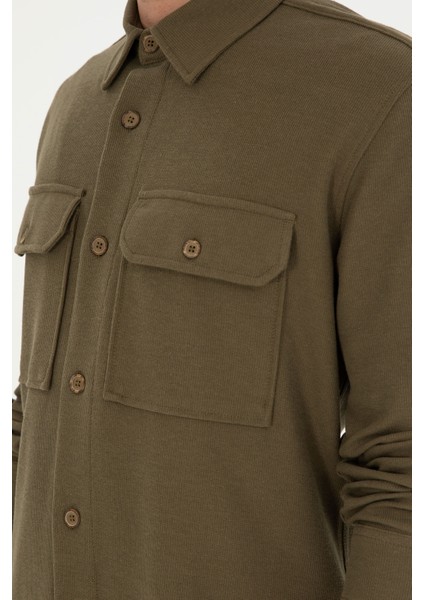 Erkek Haki Gömlek Örme 50299662-VR027