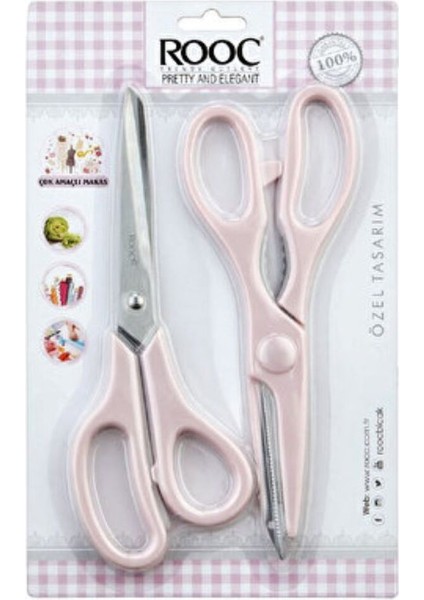 Premium Serisi 2'li Makas Seti - Pembe